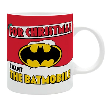 DC Comics Batman karácsonyi bögre - „I Want the Batmobile” (320 ml)
