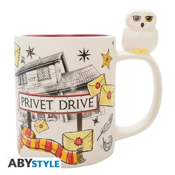 Harry Potter – Hedvig &amp;amp; Privet Drive 3D bögre (460 ml)