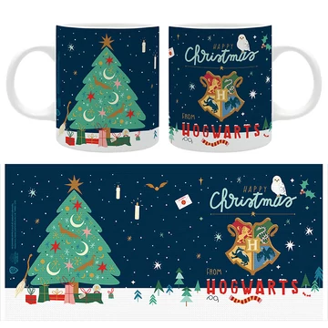 Harry Potter – „Happy Christmas from Hogwarts” karácsonyi bögre