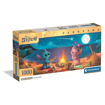 Disney Lilo és Stitch, A csillagkutya 1000 db-os panorama Compact puzzle Clementoni