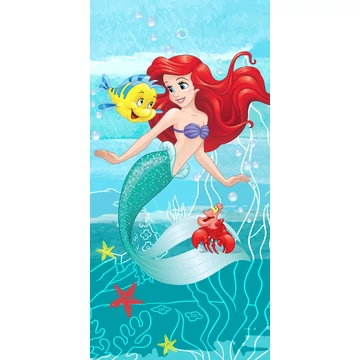 Disney Hercegnők, Ariel Friends fürdőlepedő, strand törölköző 70x140 cm