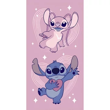 Disney Lilo és Stitch, A csillagkutya Angel fürdőlepedő, strand törölköző 70x140cm (Fast Dry