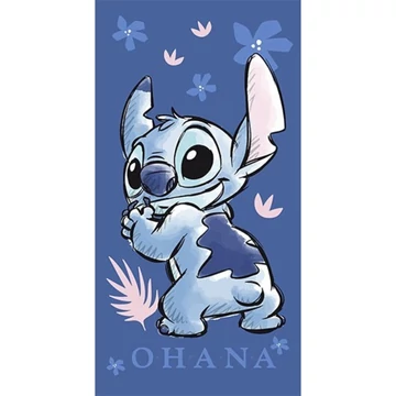 Disney Lilo és Stitch, A csillagkutya Ohana fürdőlepedő, strand törölköző 70x140cm (Fast Dry