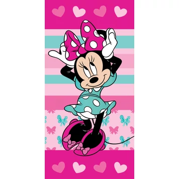 Disney Minnie Hearts fürdőlepedő, strand törölköző 70x140 cm