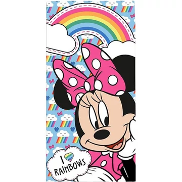 Disney Minnie Rainbows fürdőlepedő, strand törölköző 70x140 cm