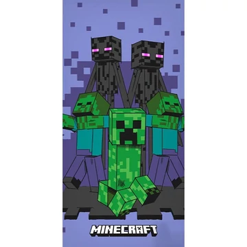 Minecraft Purple fürdőlepedő, strand törölköző 70x140 cm