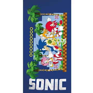 Sonic a sündisznó fürdőlepedő, strand törölköző 70x140 cm (Fast Dry)