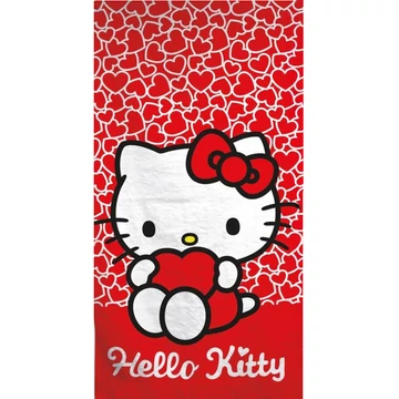 Hello Kitty Hearts fürdőlepedő, strand törölköző 70x140 cm (Fast Dry)