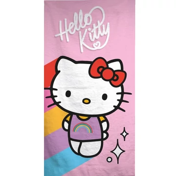 Hello Kitty Rainbow fürdőlepedő, strand törölköző 70x140 cm (Fast Dry)