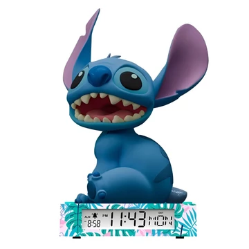 Disney Lilo és Stitch 3D éjszakai lámpa és ébresztőóra (24x13 cm)