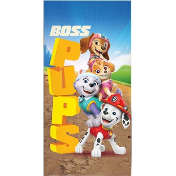 Mancs Őrjárat Boss Pups fürdőlepedő, strand törölköző 70x140 cm