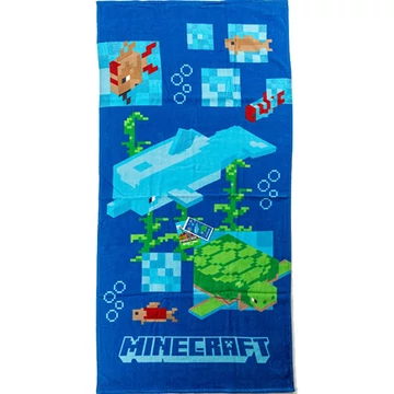 Minecraft Aquatic fürdőlepedő, strand törölköző 70x140 cm