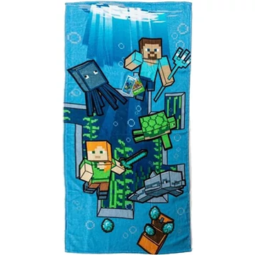 Minecraft Dive fürdőlepedő, strand törölköző 70x140 cm