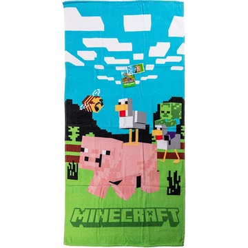 Minecraft Piggy Ride fürdőlepedő, strand törölköző 70x140 cm