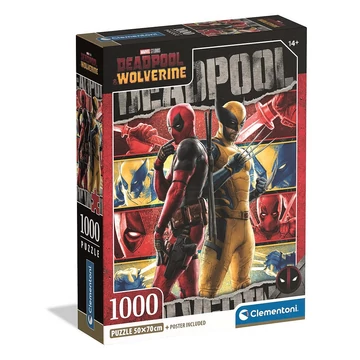 Deadpool &amp;amp; Wolverine 1000 db-os Compact puzzle Clementoni