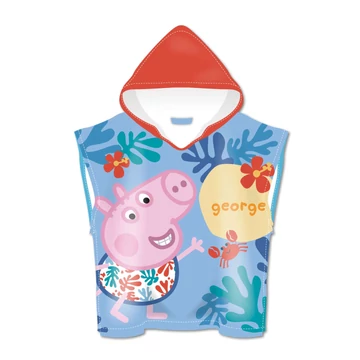 Peppa malac Skateboard strand törölköző poncsó 55x110cm (Fast Dry)