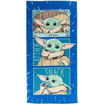 Star Wars Grogu fürdőlepedő, strand törölköző 70x140 cm