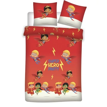 DC Super Hero Mini Friends ágyneműhuzat 140x200 cm, 65x65 cm