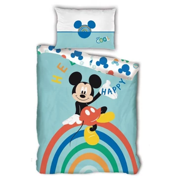 Disney Mickey Happy ágyneműhuzat 140x200 cm, 63x63 cm microfibre