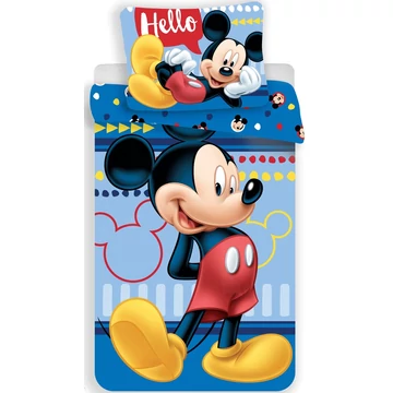 Disney Mickey Hello ágyneműhuzat 140x200 cm, 70x90 cm