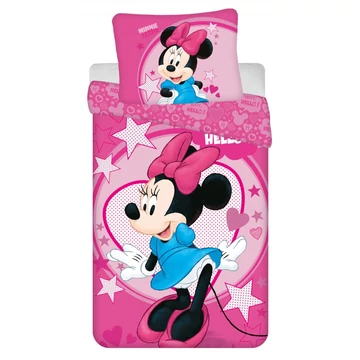 Disney Minnie Hello ágyneműhuzat 140x200 cm, 70x90 cm microfibre