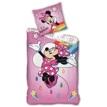 Disney Minnie Rainbows ágyneműhuzat 140x200 cm, 63x63 cm microfibre