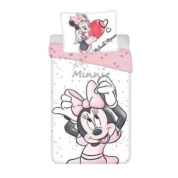 Disney Minnie White ágyneműhuzat 140x200 cm, 70x90 cm