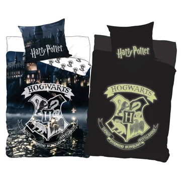 Harry Potter Hogwarts sötétben világító ágyneműhuzat 140x200 cm, 70x90 cm