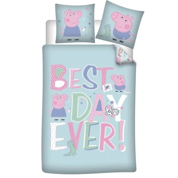 Peppa malac Best Day ágyneműhuzat 140x200 cm, 63x63 cm microfibre