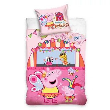 Peppa malac Festival ágyneműhuzat 140x200 cm, 70x90 cm