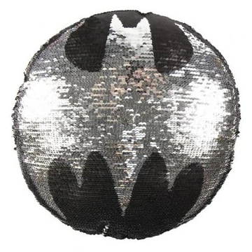 Batman átfordítható flitteres formapárna 30 cm