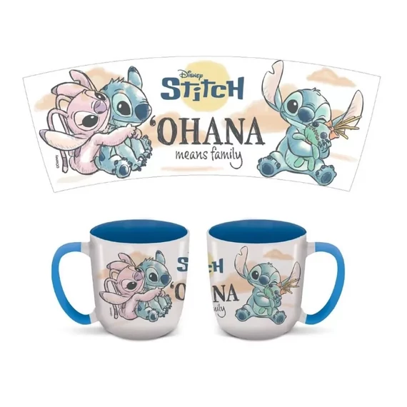 Disney Lilo és Stitch, A csillagkutya Ohana Elite porcelán bögre 380 ml 