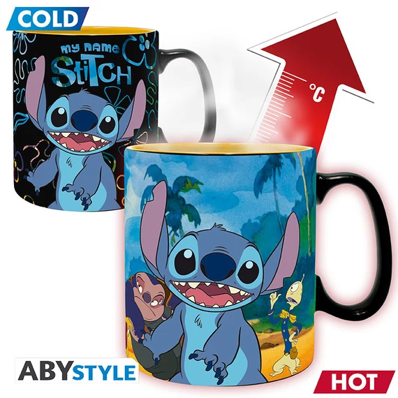 Lilo és Stitch - Hőre változó bögre (460 ml)