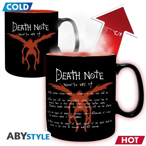 Death Note – Hőre változó bögre „Kira & Ryuk” (460 ml)