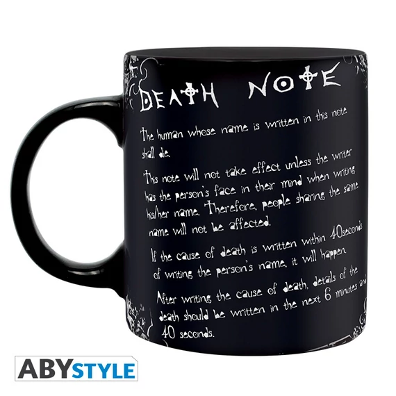 Death Note – L és a szabályok bögre (320 ml)