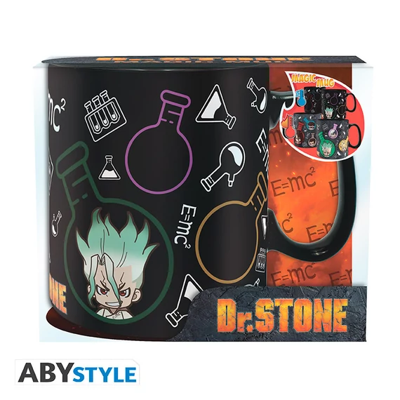 Dr. Stone – Hőre változó bögre „Group Formula” (460 ml)