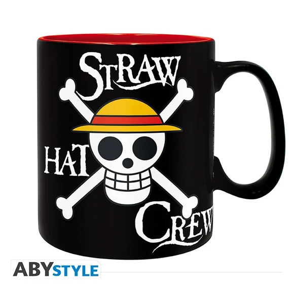One Piece - Luffy & Skull bögre (460 ml)