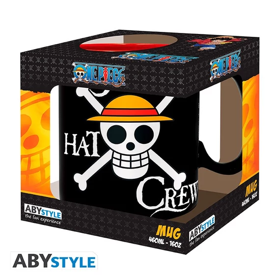 One Piece - Luffy & Skull bögre (460 ml)
