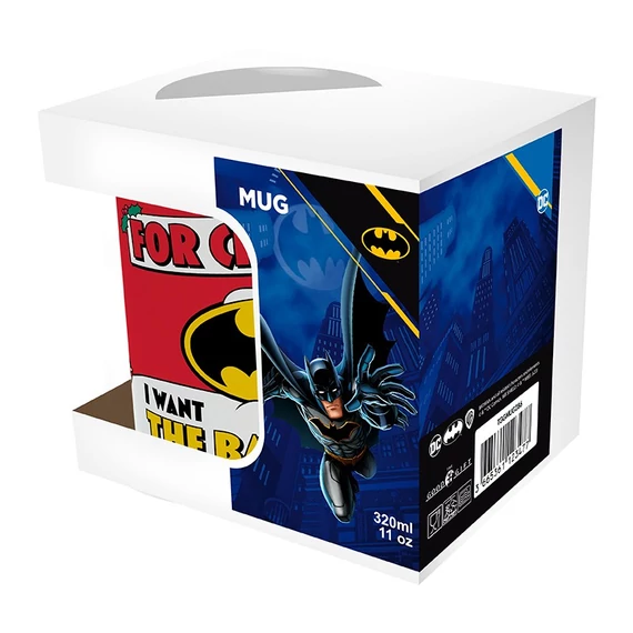DC Comics Batman karácsonyi bögre - „I Want the Batmobile” (320 ml)