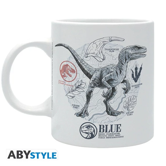 Jurassic World – T-Rex és Kék dinoszauruszos bögre (320 ml)