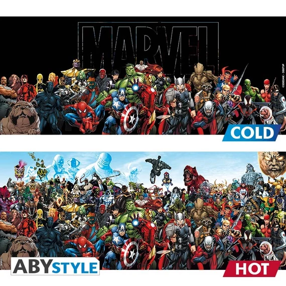 Marvel – Hőre változó bögre szuperhősökkel (460 ml)