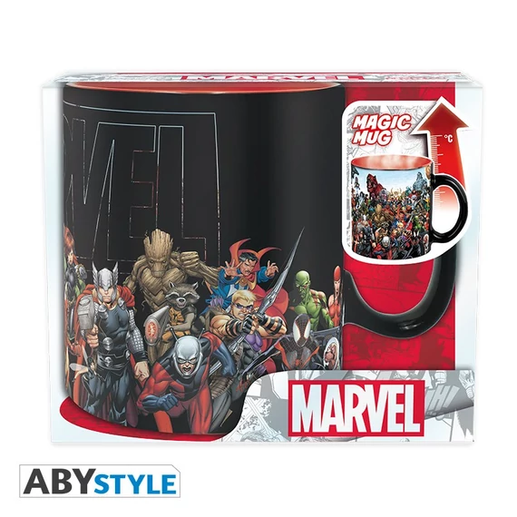 Marvel – Hőre változó bögre szuperhősökkel (460 ml)
