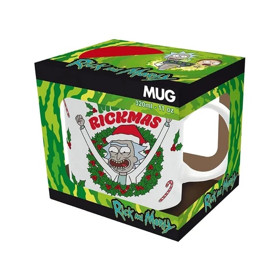 Rick és Morty – Merry Rickmas karácsonyi bögre (320 ml)