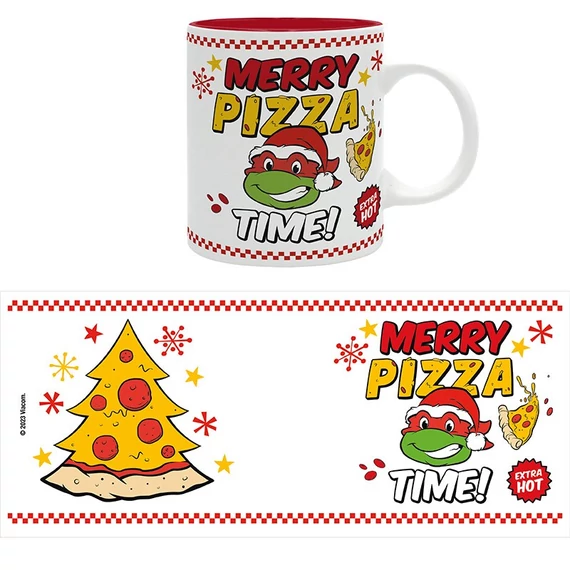 Tini Nindzsa Teknőcök – Merry Pizza Time! karácsonyi bögre (320 ml)