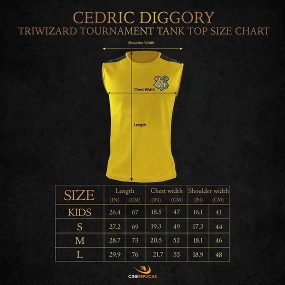 Cedric Diggory Hugrabug Trimágus Tusa ujjatlan póló