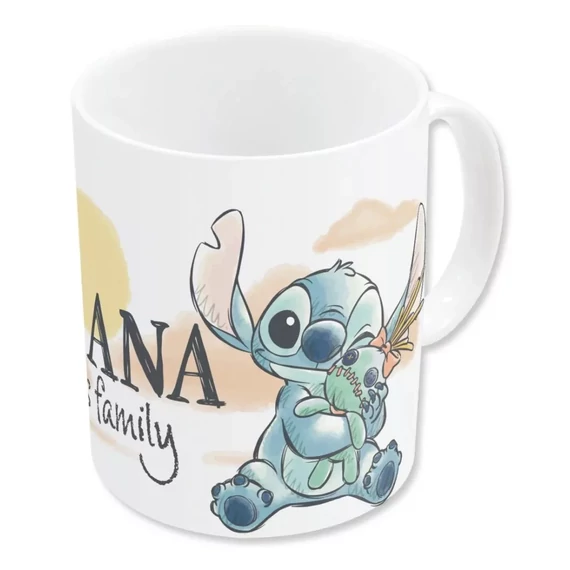 Disney Lilo és Stitch, A csillagkutya Family porcelán bögre 325 ml díszdobozban