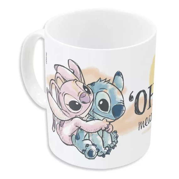 Disney Lilo és Stitch, A csillagkutya Family porcelán bögre 325 ml díszdobozban