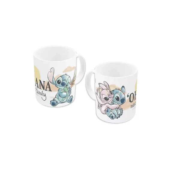 Disney Lilo és Stitch, A csillagkutya Family porcelán bögre 325 ml díszdobozban