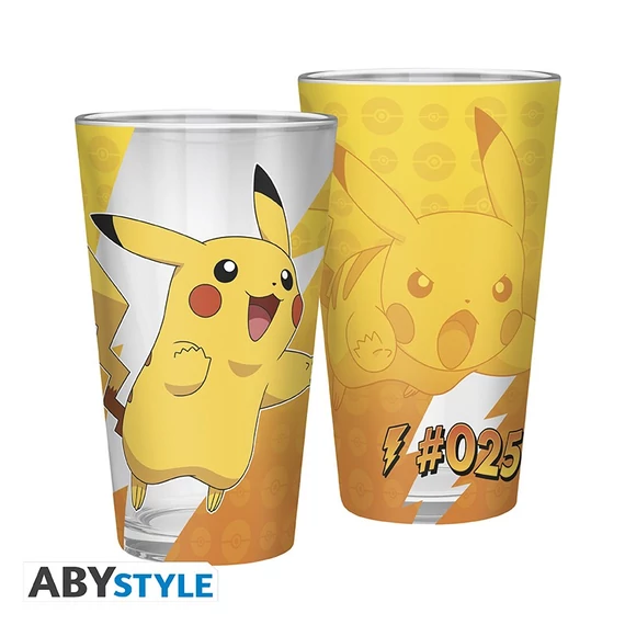 Pokémon – Pikachu üvegpohár (400 ml)