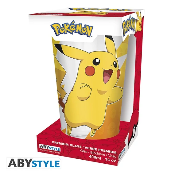 Pokémon – Pikachu üvegpohár (400 ml)